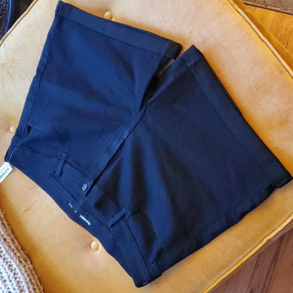 Black Jean Cuff Shorts